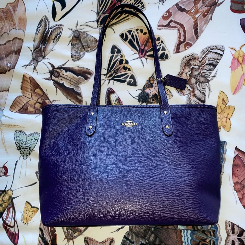 Coach City Zip Tote Purple